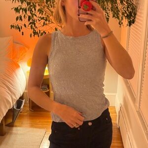 Vintage Studio Shimmering Blue Tank Top